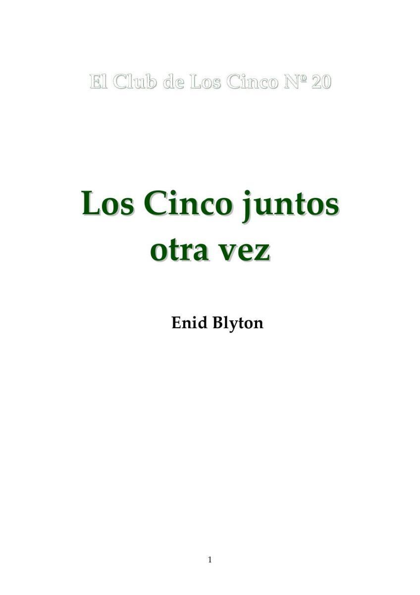 Portada de Los cinco 20 - Los cinco juntos otra vez